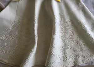Cream Textured Fit and Flare Dress