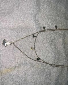 Golden Layered Stainless Steel Butterfly Necklace
