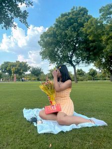 Yellow Plaid Mini Dress
