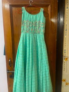 Beautiful Teal Embellished Gown
