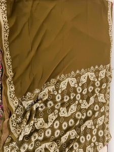 Soft Georgette Saree With Faul Attached