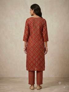 Elegant Printed Kurta Set (new not used)