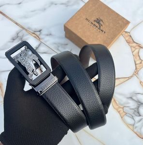Burberry Black Leather Belt