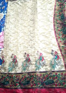 Excellent Condition Peacock Printed Saree