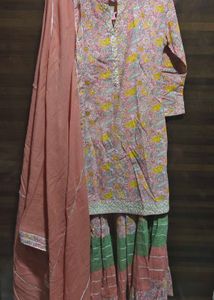 Floral Print Sharara Suit Set