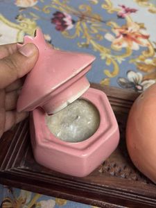 Pomegranate Trinket pot Set with tray
