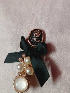 Vintage Rose &amp; Pearl Hair Clip