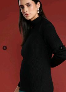 Elegant Black Turtleneck Sweater