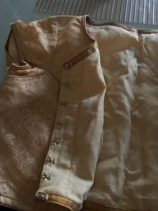 Designer Golden Blouse With Princess Cut