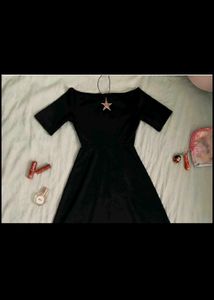 Chic Off-Shoulder Black Dress
