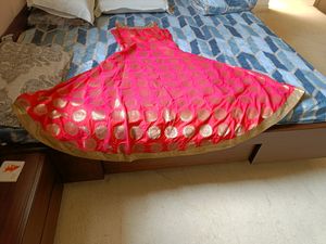 Red And Golden Ethnic Gown