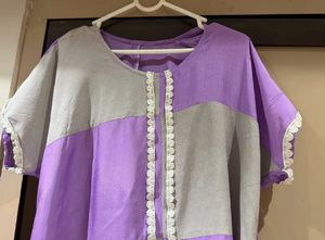 Women's Kurta - Purple &amp; Grey