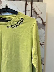 Lime Green Graphic Long Sleeve Top, Bust- 38/36
