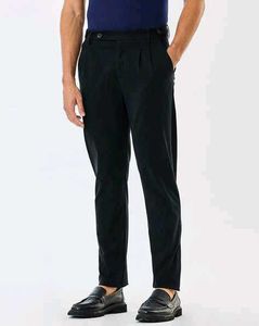 Snitch Men's Black Pleated Trousers