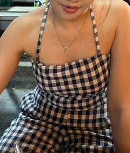 Gingham Check Jumpsuit32-34