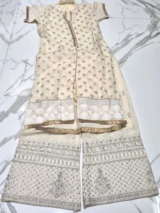 Elegant Embroidered Indian Sharara Suit Set