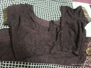 Elegant Brown Saree Blouse