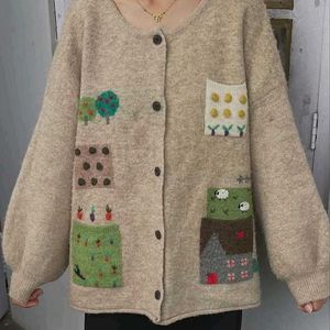 Charming Embroidered Button-Up Cardigan