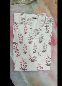 Floral Print Button-Down Tunic