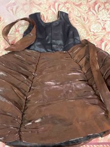 Girls Brown Party Dress