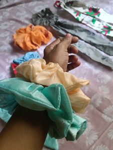 Pack of 8 Scrunchies &amp; Hair Scarves