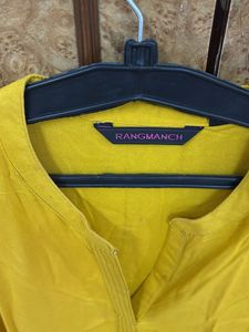 Vibrant Yellow Sleeveless Kurta