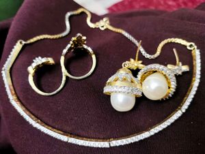 Pearl &amp; Rhinestone Jewelry Set