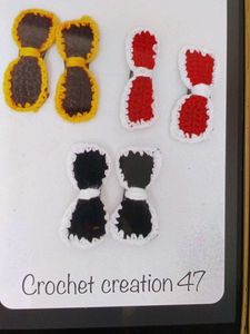 Cute Crochet Bow Hair Clips Set of 3