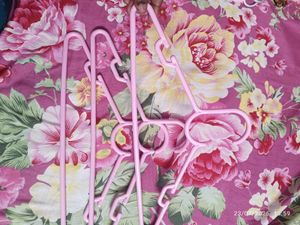 Pink Plastic Hangers (3)