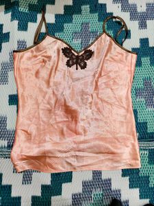 Satin Lace Trim Sleep Camisole