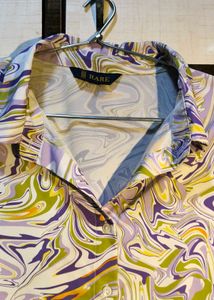RARE Swirl Print Button-Up Shirt