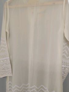 White Cream Transparent Kurta Branded Large Size