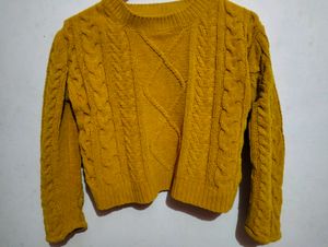 Yellow Woollen Top For Women