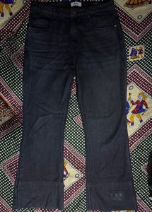 Black Wide Leg Denim Jeans