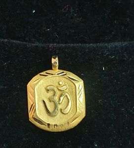 Golden Om Pendant 18 k hallmarked
