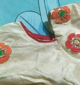 Pista Green Saree With Blouse