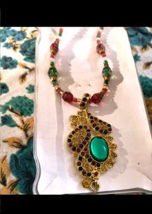 Handcrafted Traditional Peacock Pendant Necklace