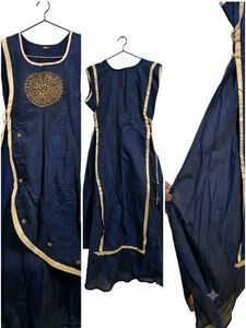 Elegant Navy Blue Ethnic Gown