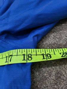 Blue Two-Tone Hooded Jacket