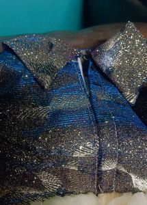 Glitery Frilled NetSatin Multi Layered Frock
