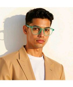 Blue Tinted Eyeglasses with Case