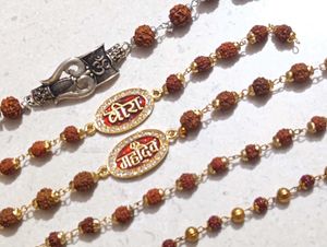 Designer Rudraksha &amp; Om Bracelet Set