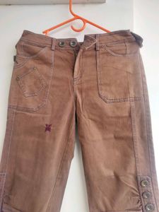 Brown Retro Style Pant