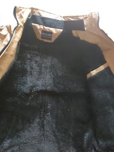leather jacket with furr coating inside