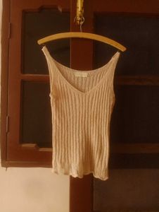 Ribbed Knit V-Neck Tank Top