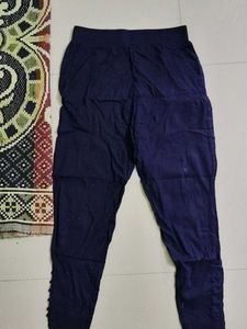 Navy Blue Cotton Lycra Leggings