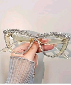 Sparkling Rhinestone Embellished Eyeglasses
