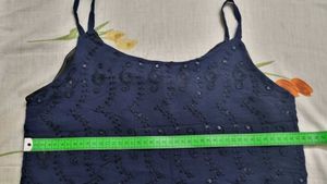 Stunning Blue Embellished Blouse