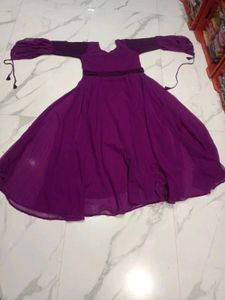 Elegant Purple Anarkali with Dupatta