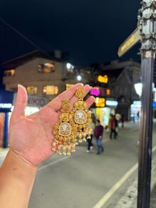 Exquisite Traditional Earrings with Pearls